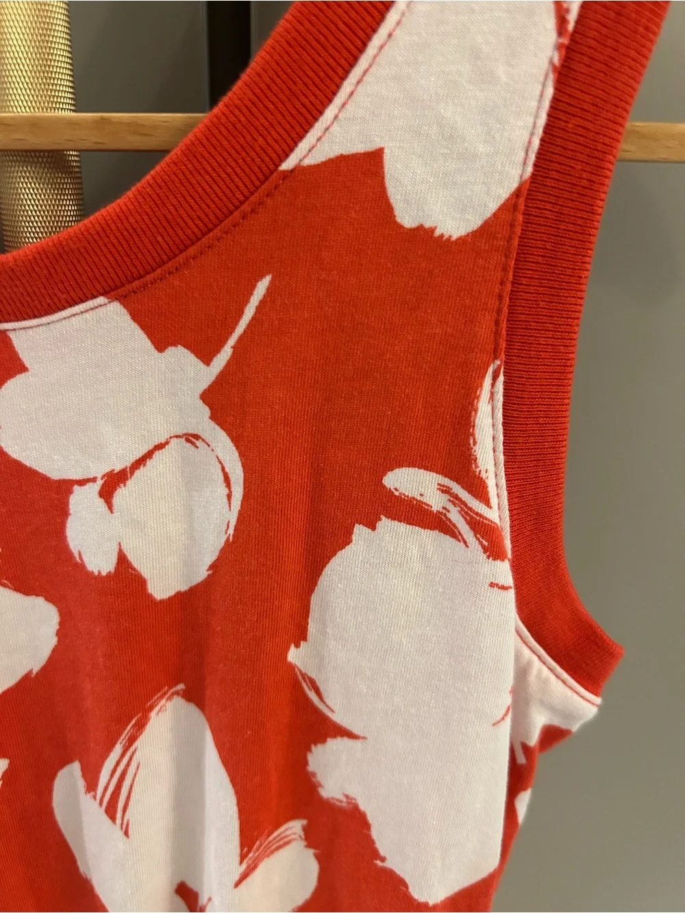 ❤️ GAP Kids Red and White Floral Tank Dress 100% Cotton